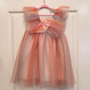 NWOT H&M Girl's Rainbow Tulle Dress Size 5T